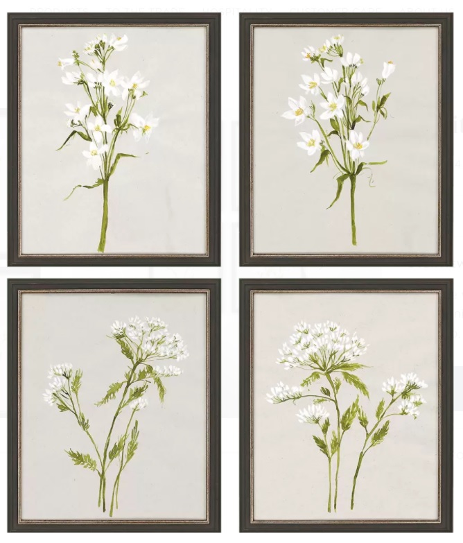 White Field Flowers S/4