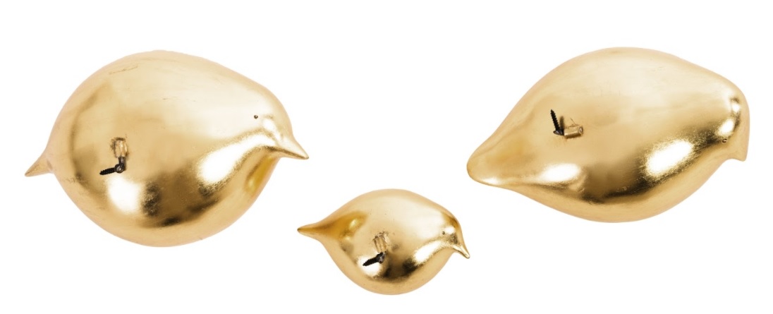Golden Bird Sculpture Set