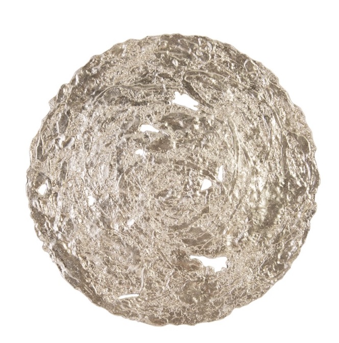 Molten Medium Silver Wall Disc