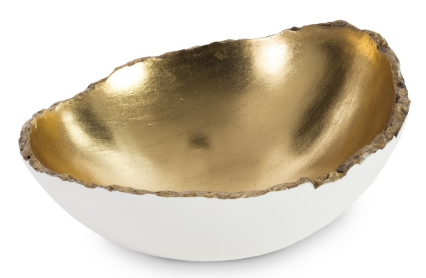 Broken Egg Shallow Gold Bowl