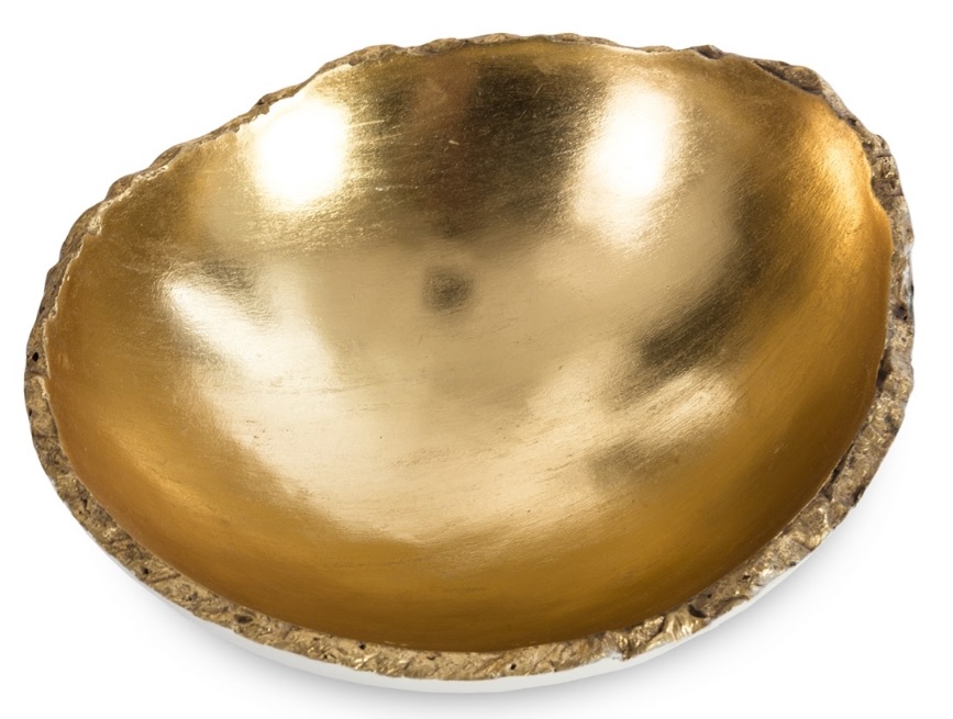 Broken Egg Shallow Gold Bowl