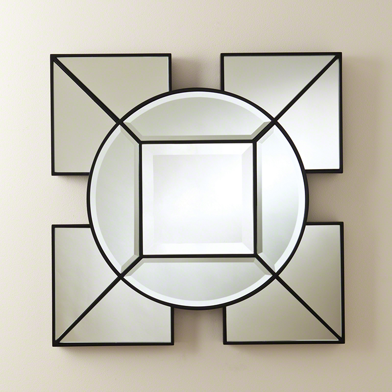 Arabesque Square Mirror-Black
