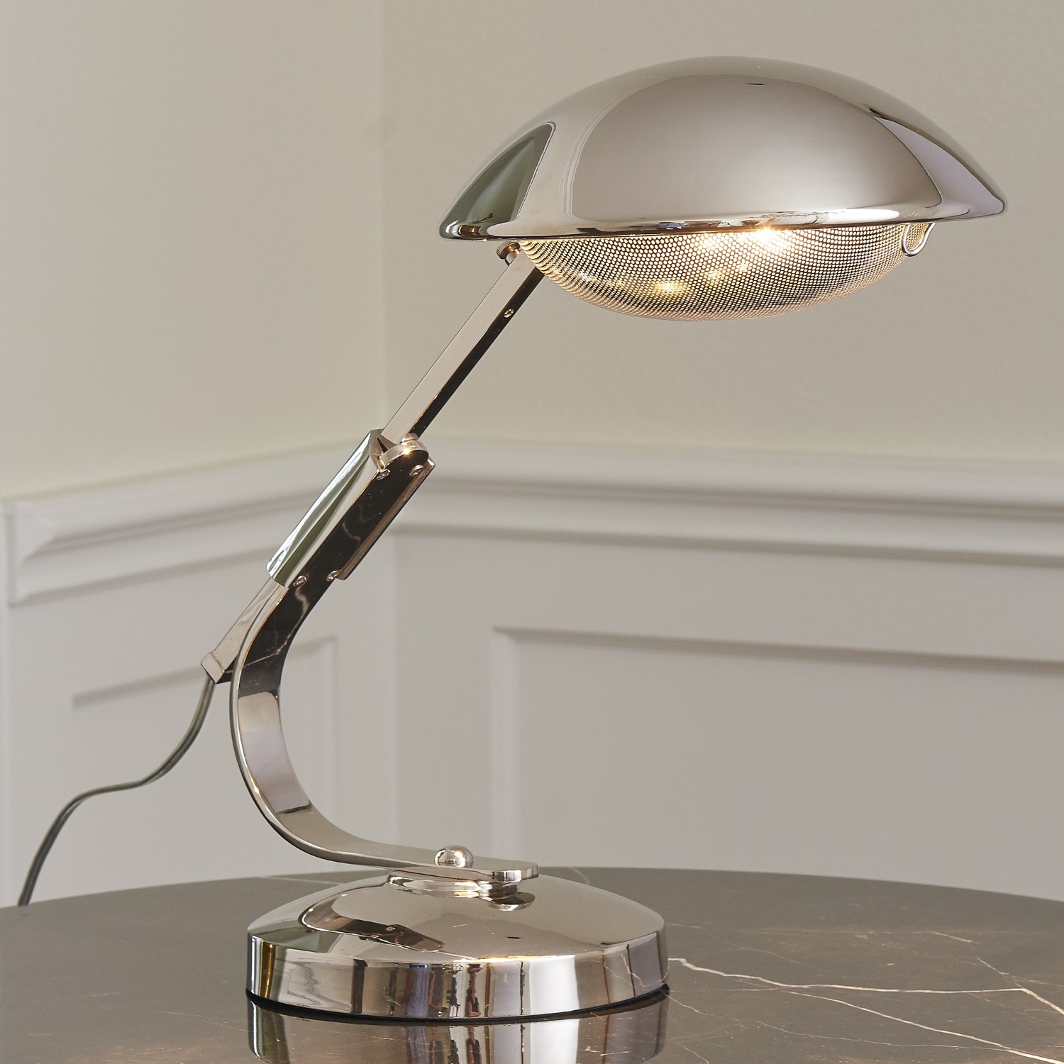 Gordon Extendable Desk Lamp-Nickel