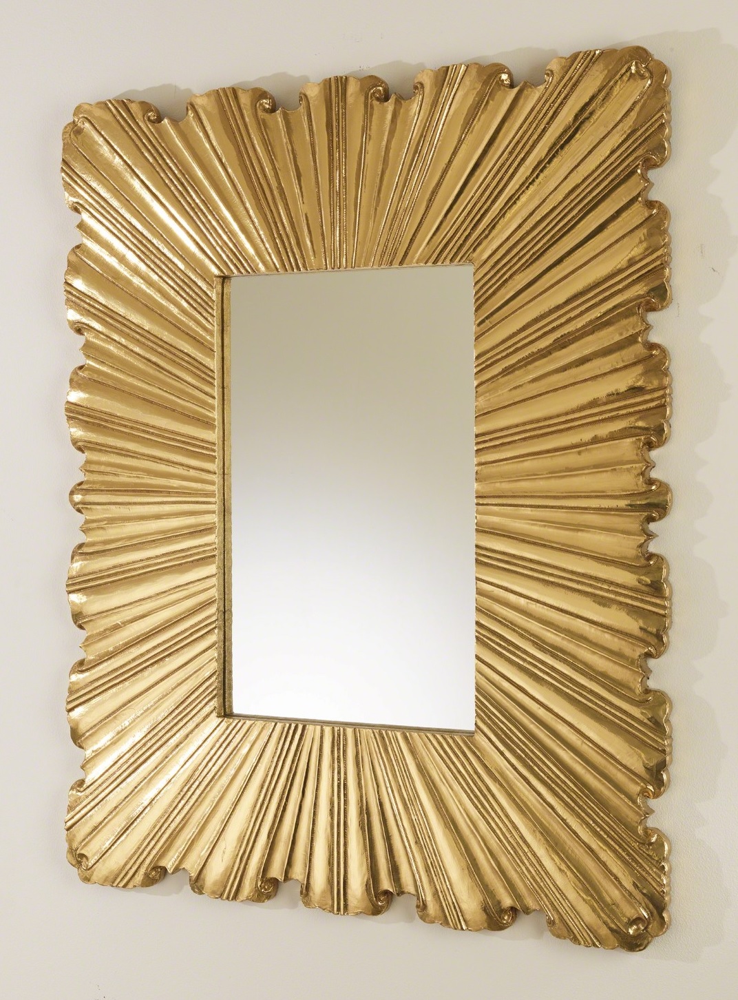 Linenfold Mirror-Brass-Sm