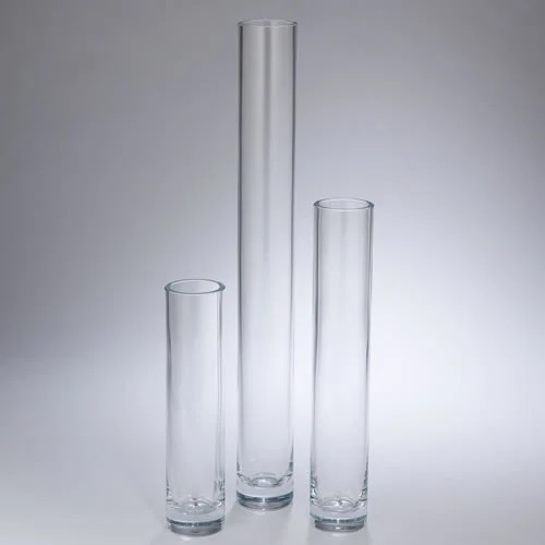 Clear Tube Vase -Med