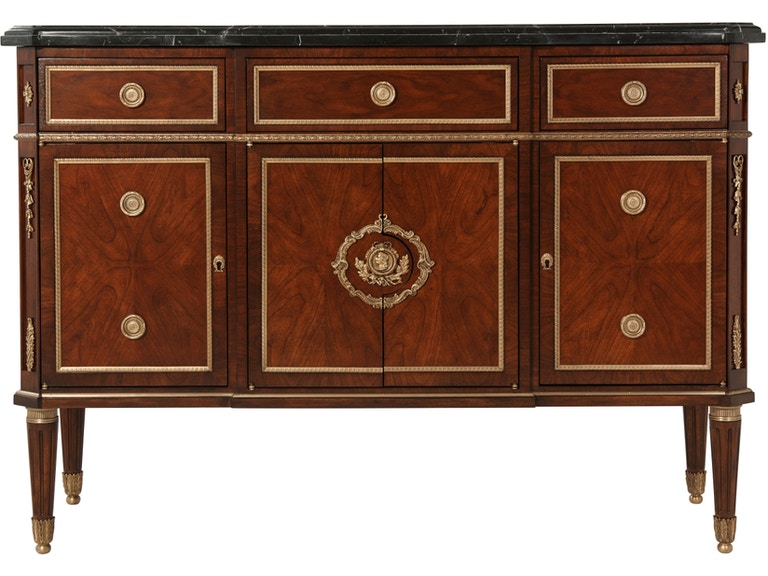 WALNUT VENEER AND FINLY BRASS MOUNTED SIDE CABINET ESSENTIAL