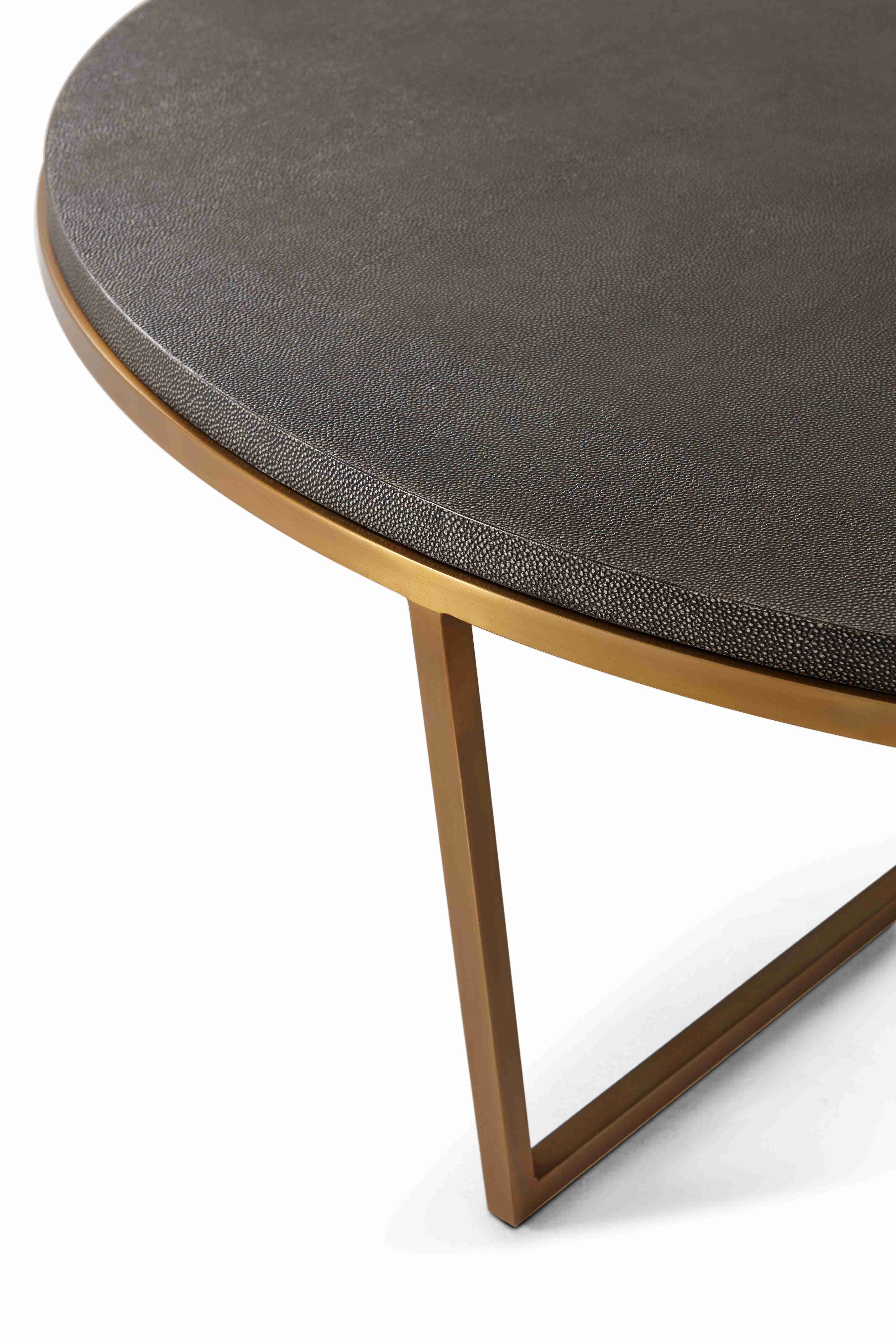 FISHER ROUND COCKTAIL TABLE (SHAGREEN)