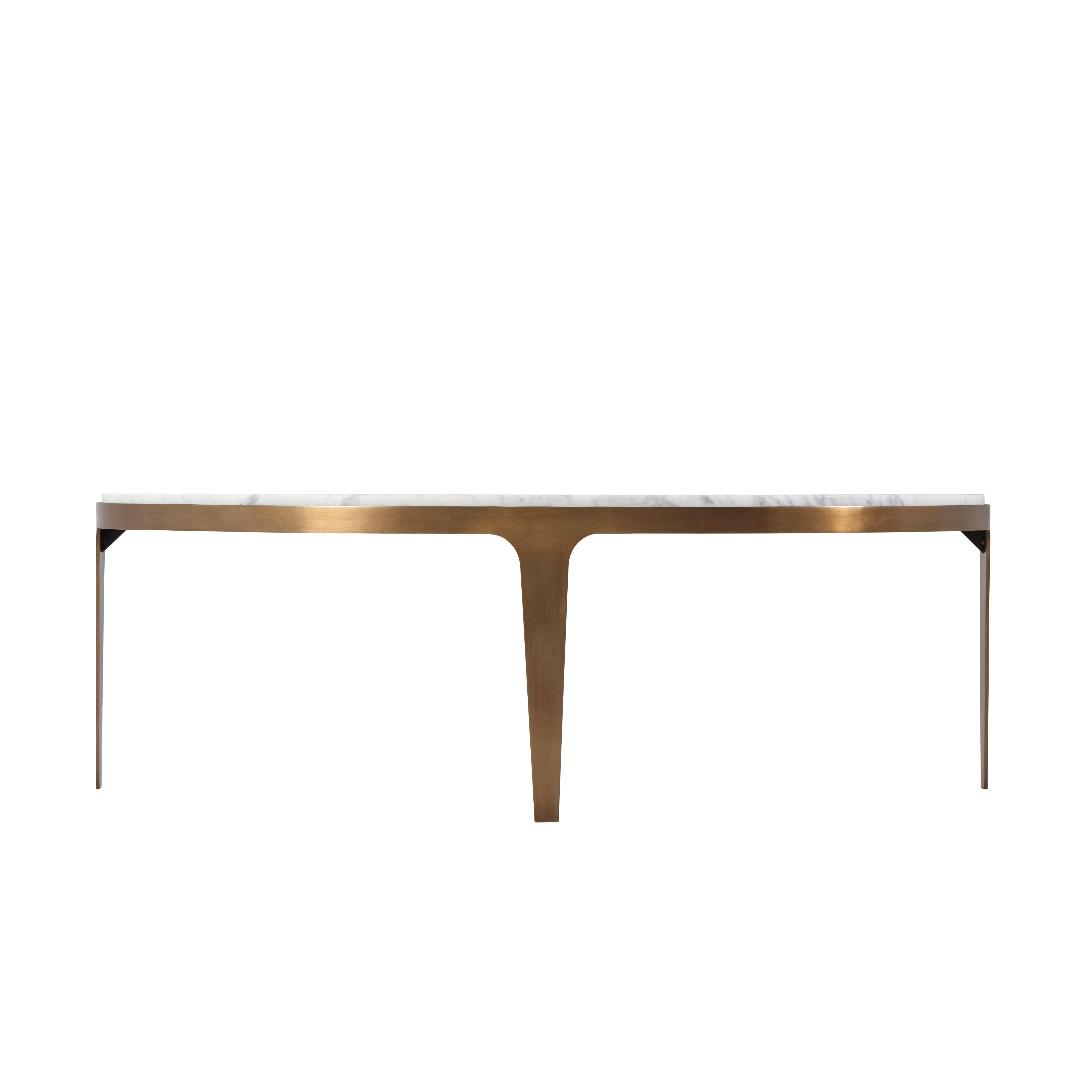 GENNARO OVAL MARBLE COCKTAIL TABLE