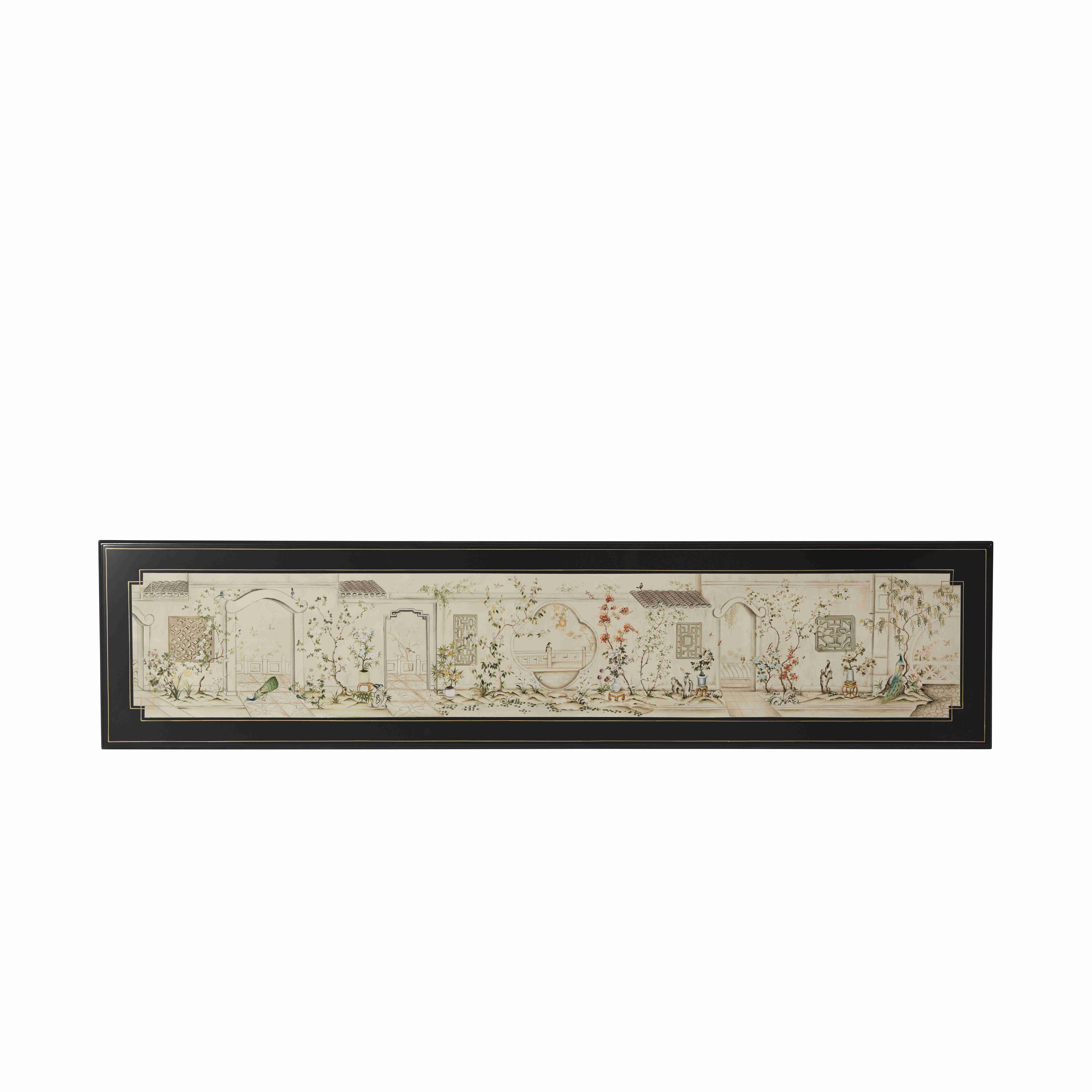 LONG HALL CHINOISERIE CONSOLE TABLE