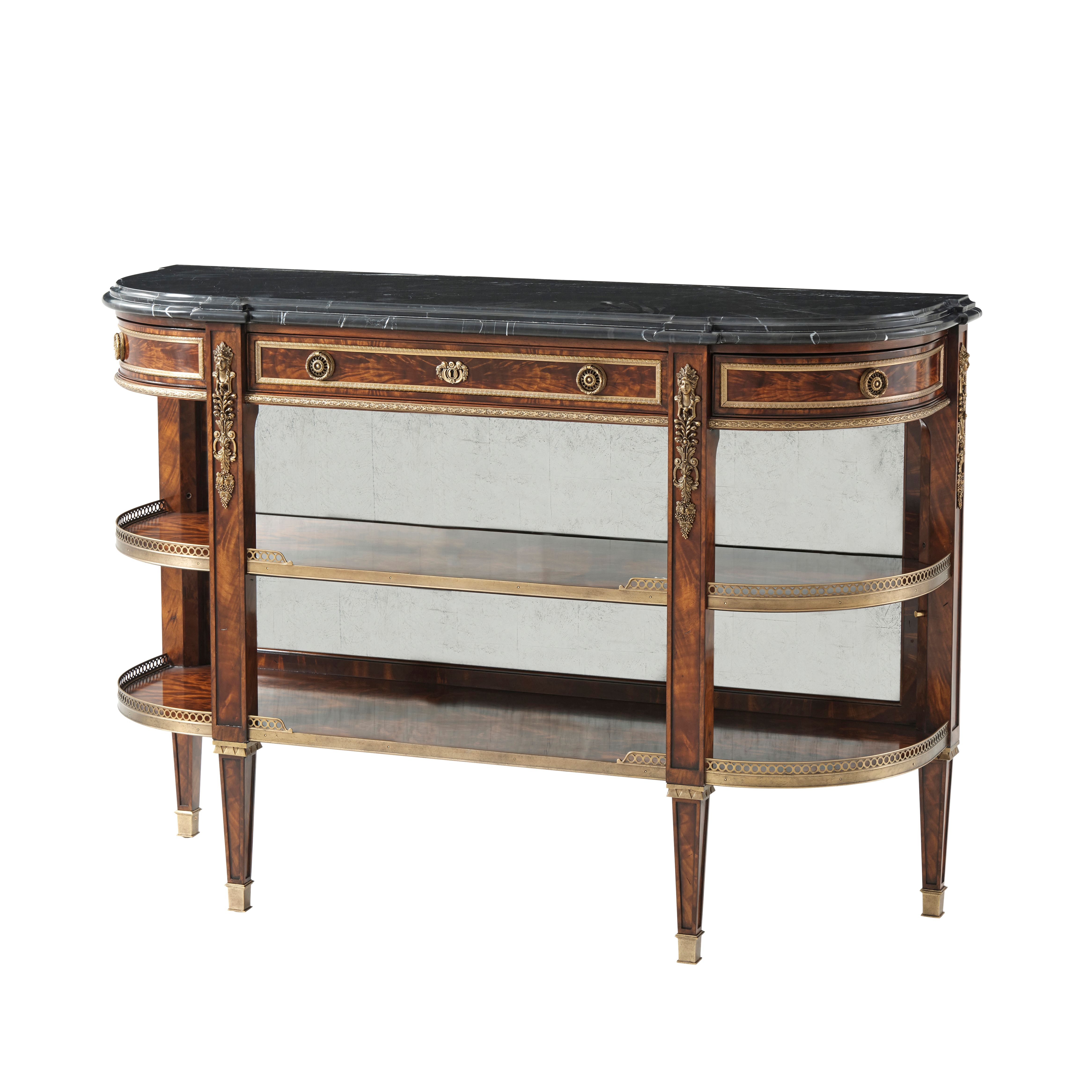 VICTORIAN BREAK BOWFRONT CONSOLE TABLE