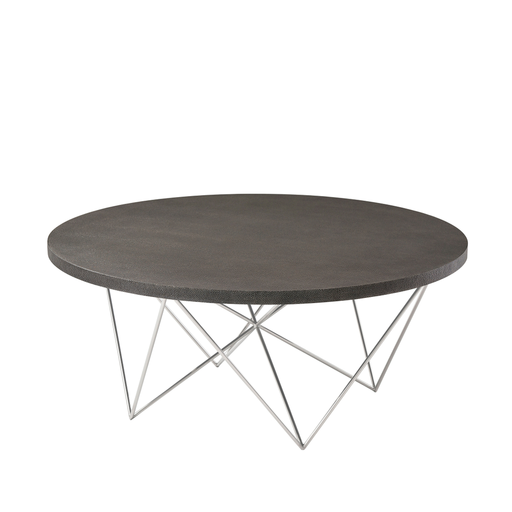 SMALL FISHER ROUND COCKTAIL TABLE