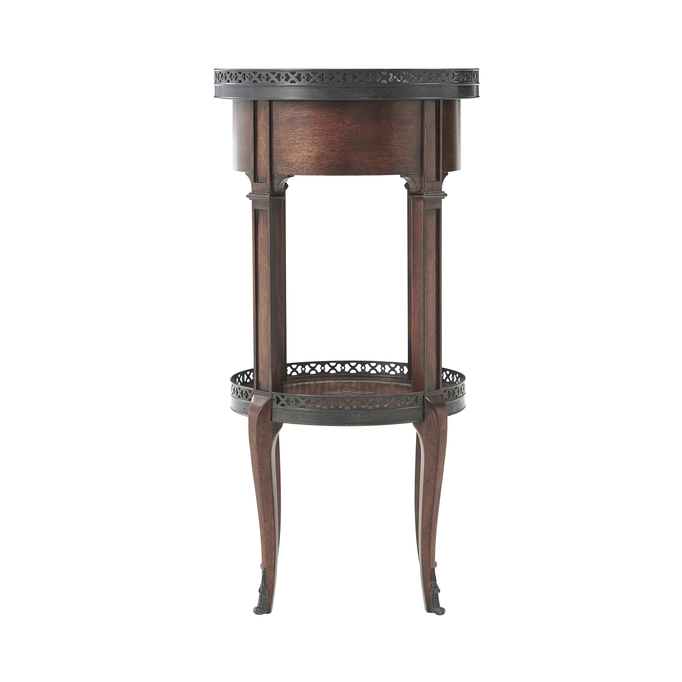 WALNUT CIRCLE ACCENT TABLE