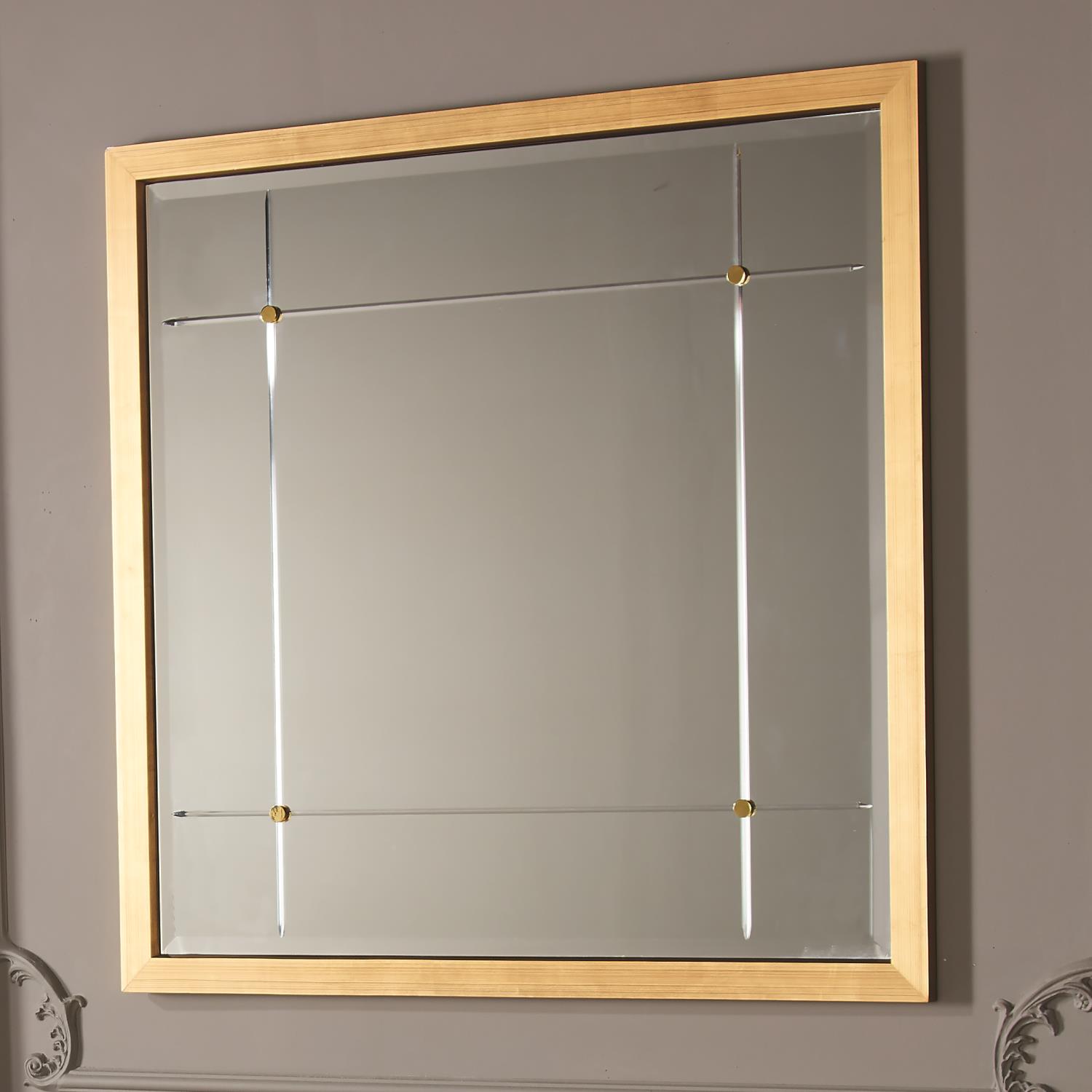 BEAUMONT SQUARE MIRROR-GOLD LEAF
