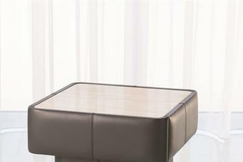 LEATHER WRAP SIDE TABLE